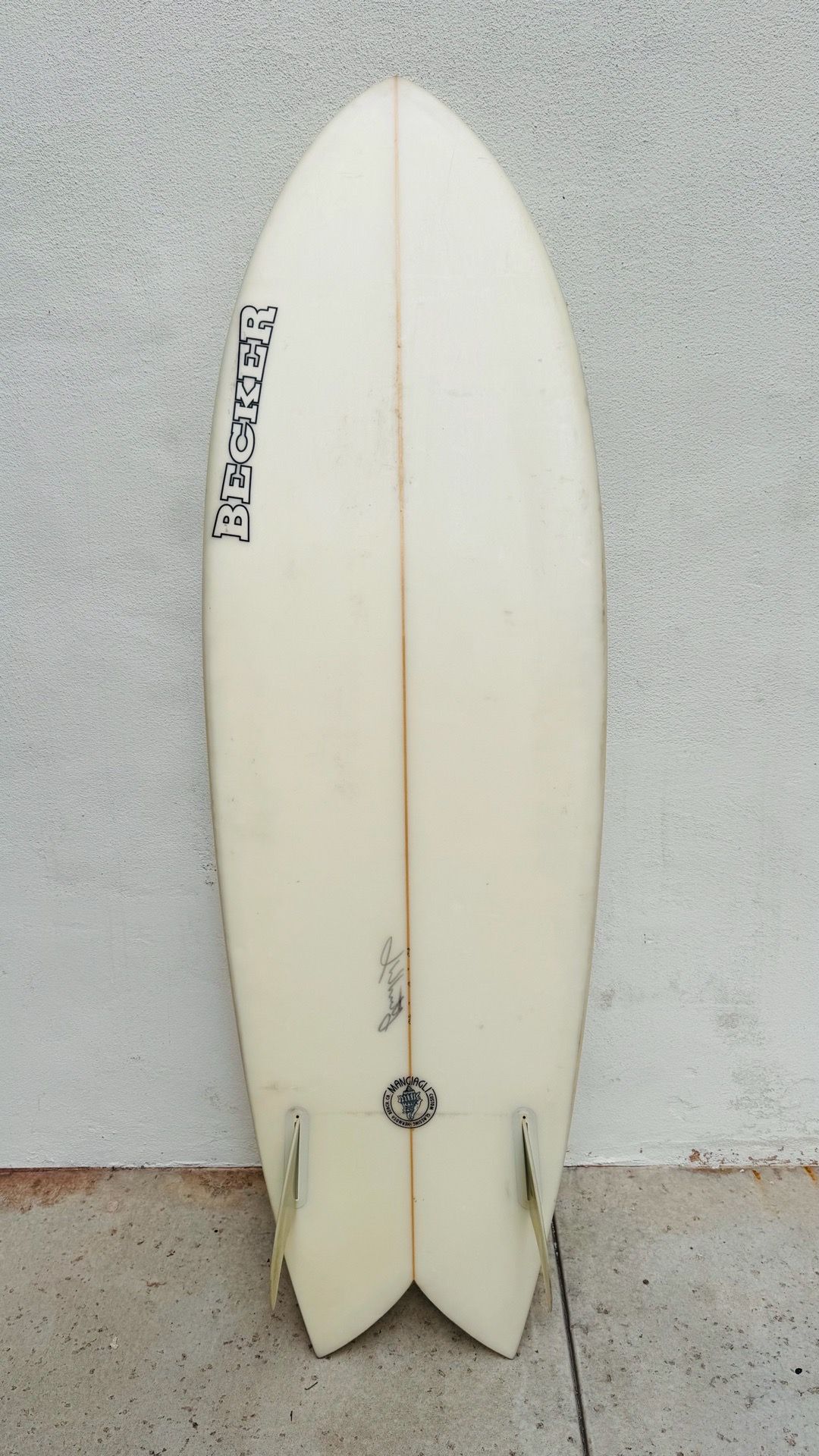 Becker Barracuda Twin Fin Fish Surfboard 5’ 10”