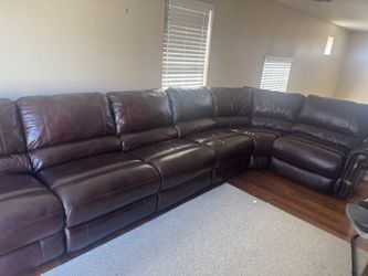 Real Leather sectional