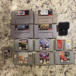Super Nintendo Games and N64 Games and Accessories Tested Working. Prices are in the Details