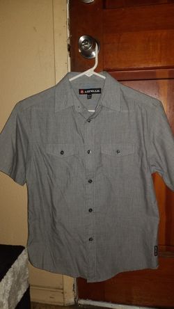 Boys 10/12 Grey Collar Botton Up