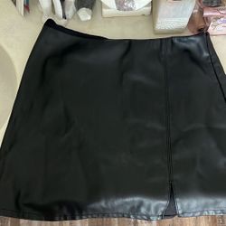 Hollister Faux Leather Skirt