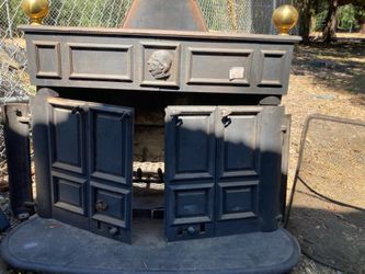 Cast iron wood burning stove