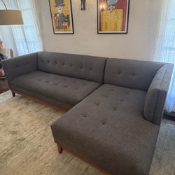 Gray Chaise Sofa