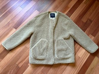 Zara Teddy Fleece Jacket women’s small