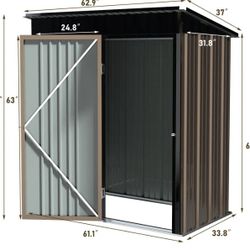 5 ft. W x 3 ft. D Stainless Steel Storage Shed