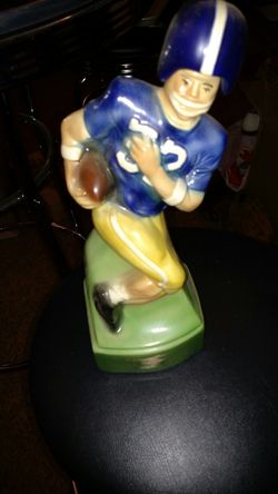 Football Player liquor bottle