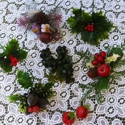 Vintage Christmas Picks Holiday Decorations Decor 