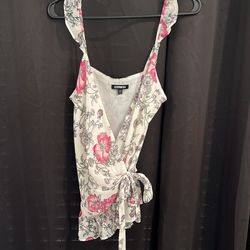 Cross Front Tie Shirt