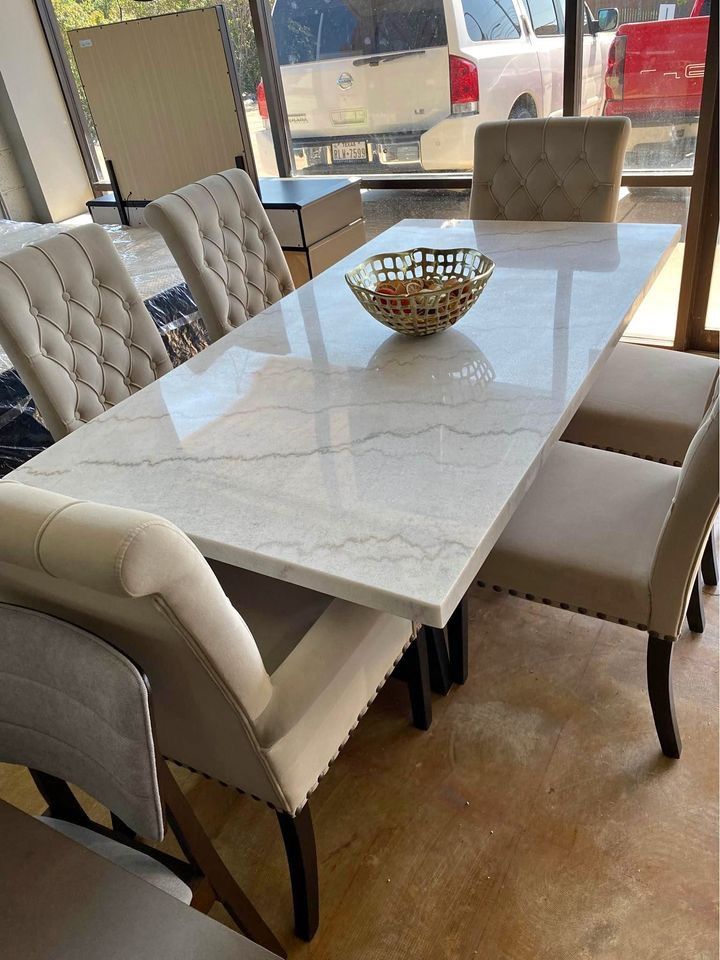 Marble Dining Table , Modern Seating Chairs , Same Day Delivery 🚚 