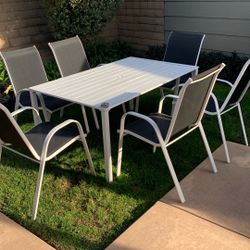 Aluminum Patio Table With 6 Chairs