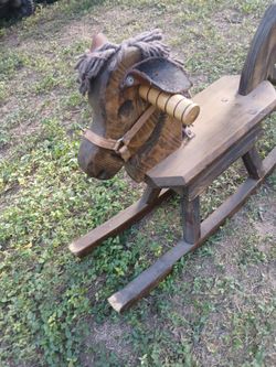Handcrafted  Amish Rocking Horse
