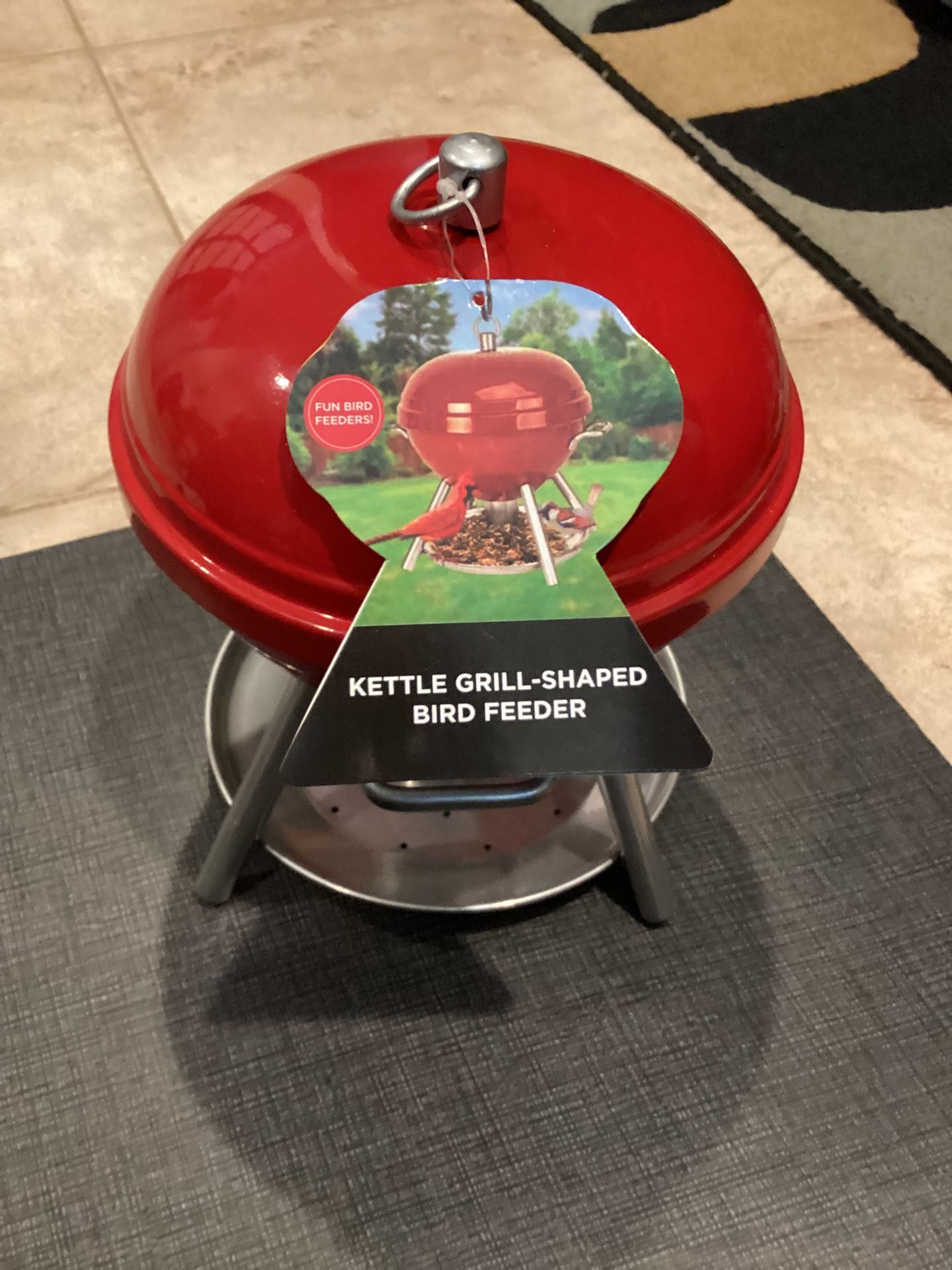 Small Barbecue Bird Feeder + Bird Seed - Brand New!!!