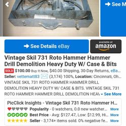 Vintage Skil 731 Rotor Hammer 