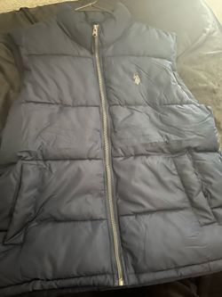 Navy polo puffer vest