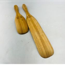 As seen on TV - Mad Hungry 2pc Bamboo Spurtle Set - Spoon, Spatula - Nonstick & Scratch Resistant