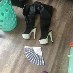 Stripper Shoes And Fan