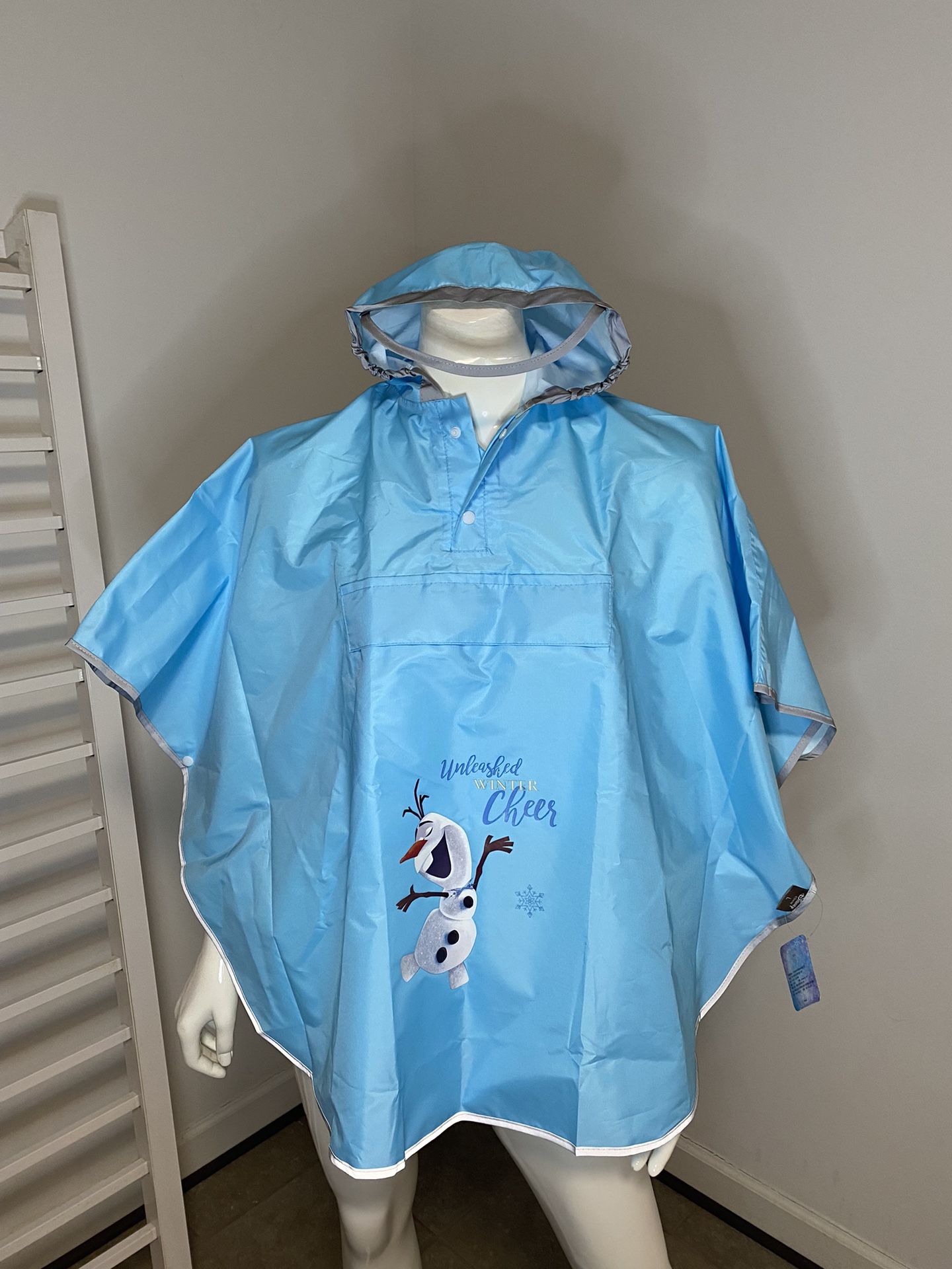 Frozen Anna Elsa Rain Poncho Kids Raincoat Large