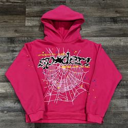 Pink Spider Hoodie Size Medium