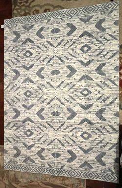 Moroccan Style Print Low Pile Area Rug Machine Washable 5x7