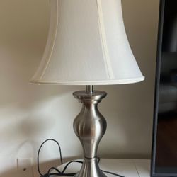 Table Lamp with White Shade