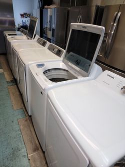 Samsung Washer And Dryer Glass Top Load Set Large Capacity