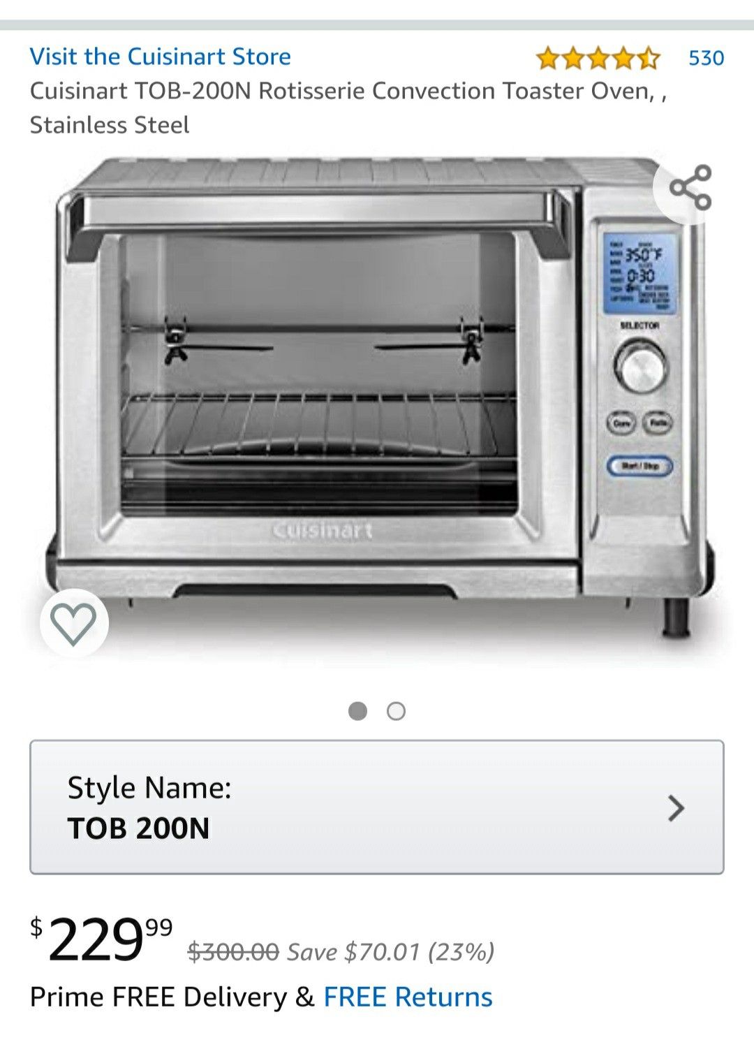 Cuisinart Rotisserie Convention Toaster Oven OBO