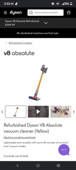 Refurbished Dyson V8 Absolute Cordless Vacuum cleaner