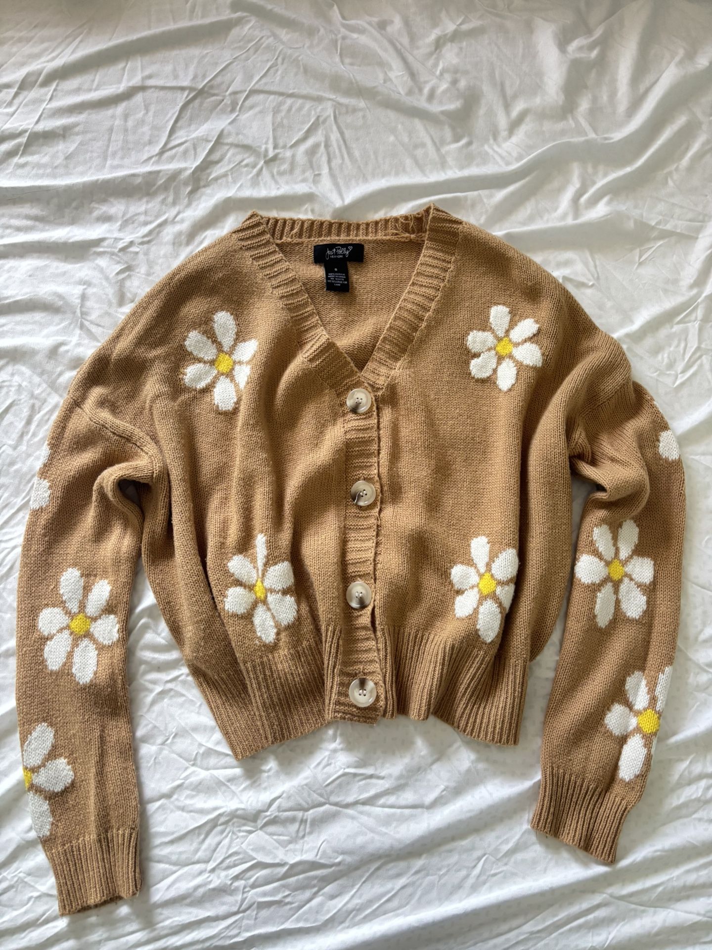 Floral Oversized V-neck Sweater
