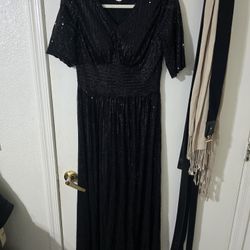 Black Sequin Dress