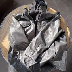 Leather Hoodie - jacket 