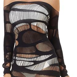 Fishnet Dress/ Rave Outfit 
