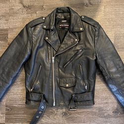Vintage Leather Motorcycle Jacket 