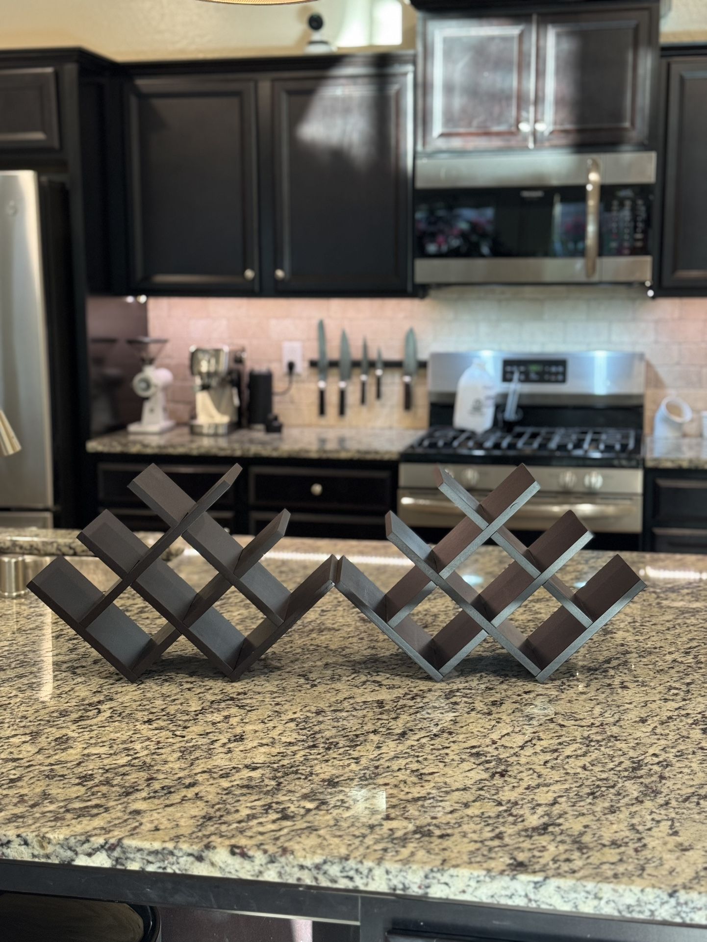 2 Modern Wine Rack 8 Bottle