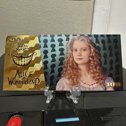 24k Gold Foil Plated Alice In Wonderland Banknote Set Disney Collectible 