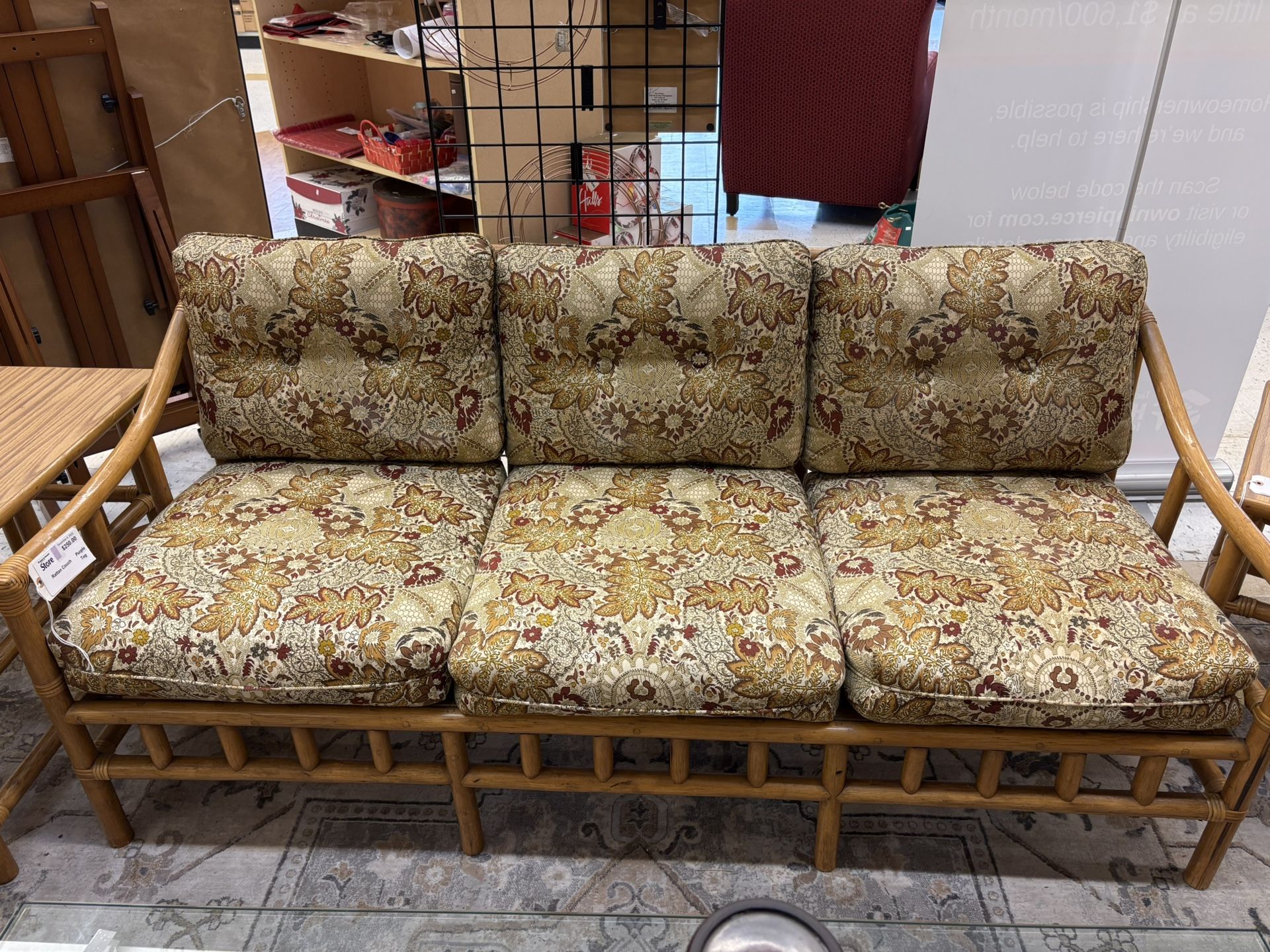 Vintage Rattan Couch