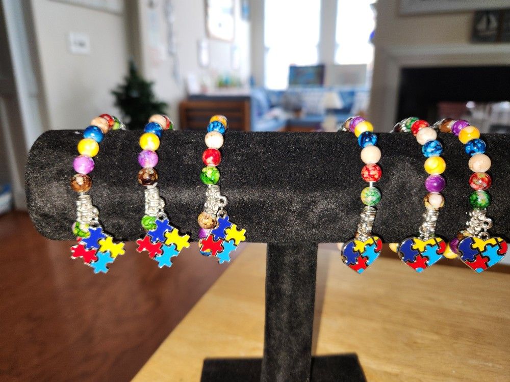 Autism Earrings & Bracelets $5 Each