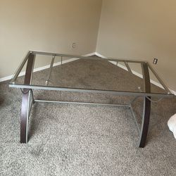 Office Desk With Glass Top 