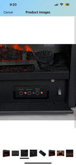 XtremepowerUS Electric Fireplace Insert w/Remote & Timer 28.5" 1500W Adjustable 3D Flame Space Heater Wall Firebox Indoor Stove Room Fake Place   24