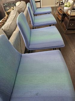 6 Bar stools blue