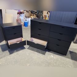 Eight drawers dresser and nightstand / 8 drawers dresser and nightstand