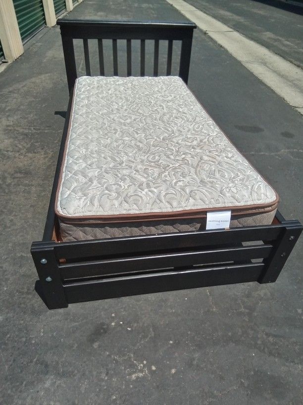 TWIN BED FRAME WITH MATTRESS 