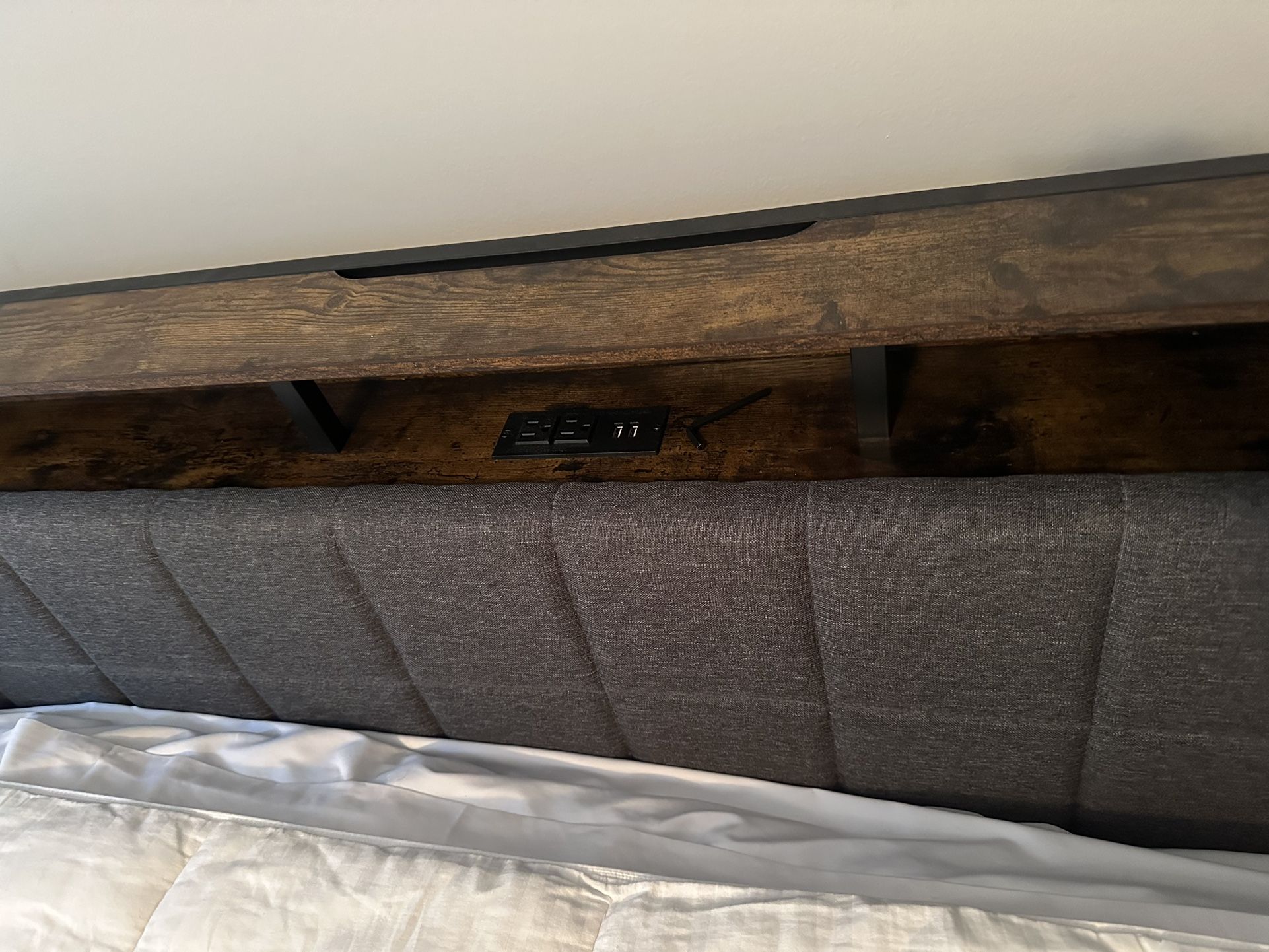 King size bed frame with platform