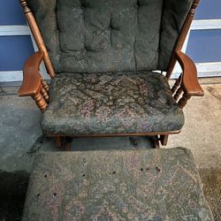 Oversized Glider/Rocker W/ Ottoman