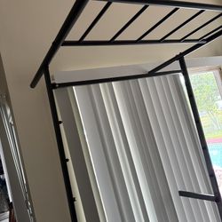 Twin Size Metal Bed With Mattress 