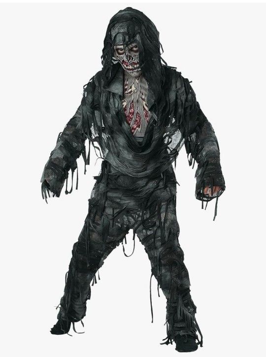 California Costume Kids Rotten To The Core Zombie Costume - Black Size L 10-12