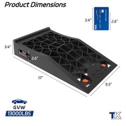 TowKing Car Ramps for Oil Changes and Lift, Portable Low Profile Car Ramps for Garage, Heavy Duty Tire Ramps for Low Chassis Cars 2pcs 