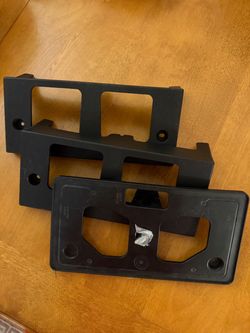 3 black plastic license plate frames NEW