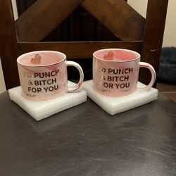 I’d Punch A B*tch For You Best Friends Mugs.