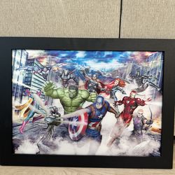 Holographic Avengers picture frame 31”x 23