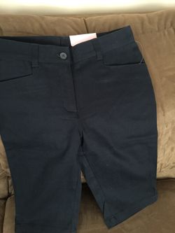 Girls size 10 navy blue uniform shorts